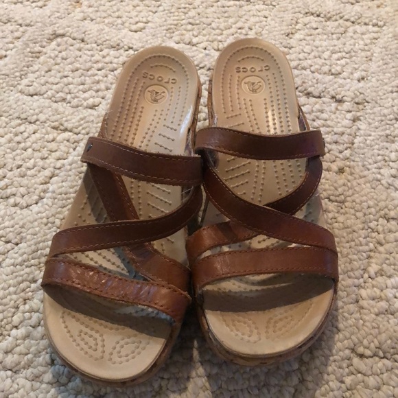 CROCS Shoes - CROCS  women’s brown strap sandals
